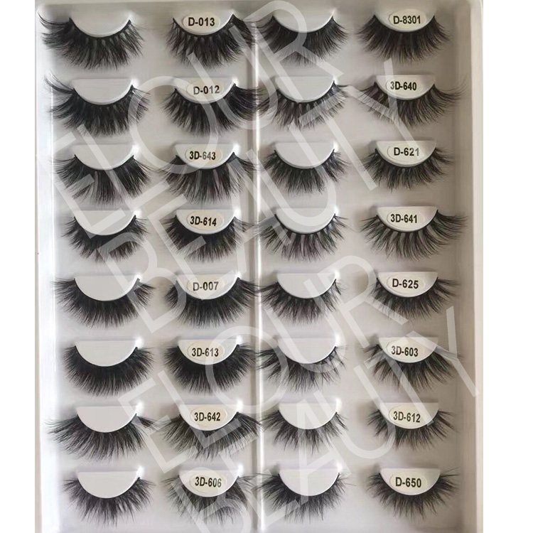 Luxury 3D real mink eyelashes wholesale China factory EJ96